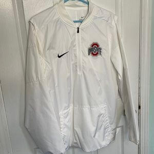 Sideline Ohio State Nike 1/4 zip rain jacket-size M
